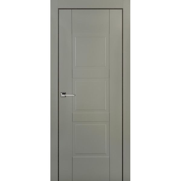 Дверь межкомнатная Этна глухая эмаль цвет грей 80x200 см (с замком)