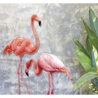 Фотообои «Фламинго» 3D флизелиновые 300х270 см L12-979