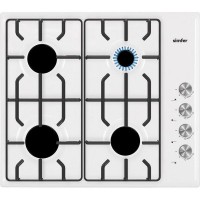 Газовая варочная панель Simfer H60Q40W471, решётки LAMA, с автоподжигом