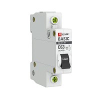 Выключатель автоматический EKF Basic mcb4729-1-63C 1Р 230В 63А