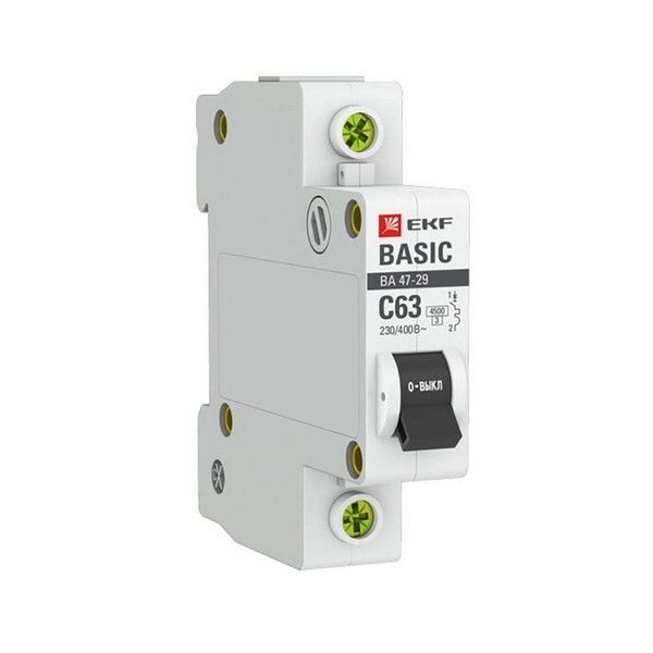Выключатель автоматический EKF Basic mcb4729-1-63C 1Р 230В 63А