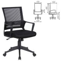 Кресло Brabix Balance Mg-320, с подлокотниками, черное, 531831