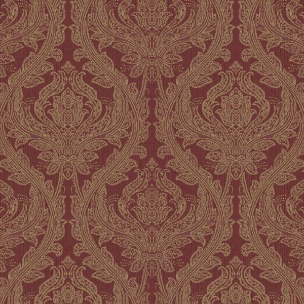 Обои текстильные Aura Victoria красные 0.53 м 070148