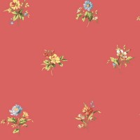 Обои бумажные York Wallcoverings Carey Lind Small Prints розовые PR0198 0.68 м