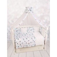 Комплект постельного белья Amarobaby Треугольники AMARO-3018-SCT, 18 предметов