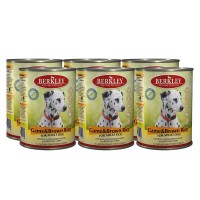 Консервы Berkley Adult Dog для Собак оленина с коричневым рисом 400г (6 шт.)