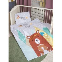 Комплект постельного белья Amarobaby Hello cute baby AMARO-3003-СCHB, 3 предмета