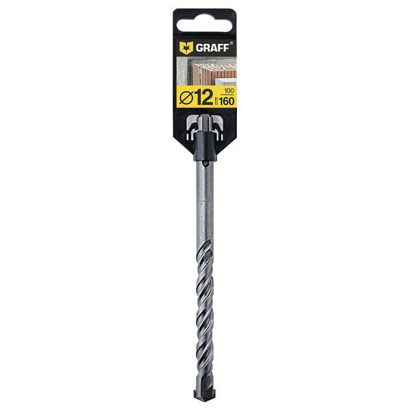 Сверло по бетону GRAFF 12x100x160 мм, SDS-plus, GSPD12160