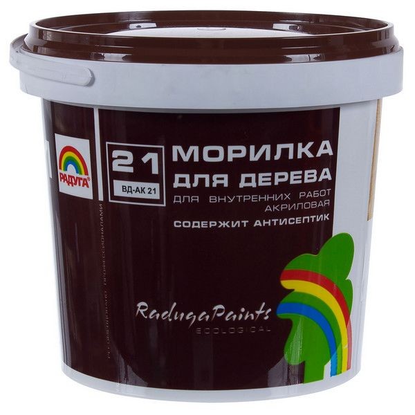 Морилка для дерева акриловая цвета лиственница Радуга-21 ВДАК 1 кг