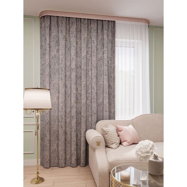 Штора Legrand Матрица 150х260 см, цвет пепел розы