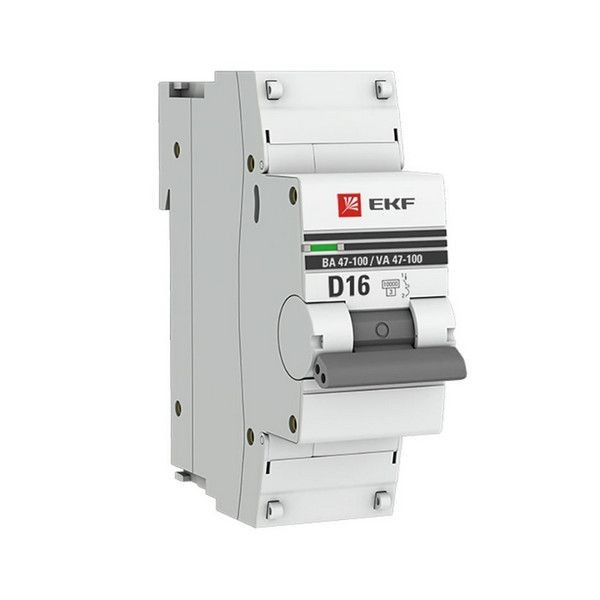 Выключатель автоматический EKF PROxima mcb47100-1-16D-pro 1Р 230В 16А