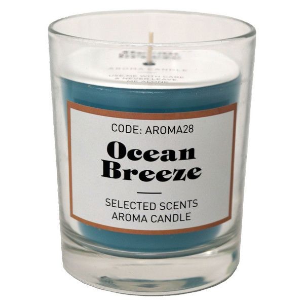 Свеча ароматическая «Ocean breeze» в стекле, цвет синий