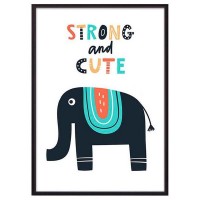 Постер Дом Корлеоне Слон "34;Strong & cute "34; 07-0647-50х70, 50х70 см