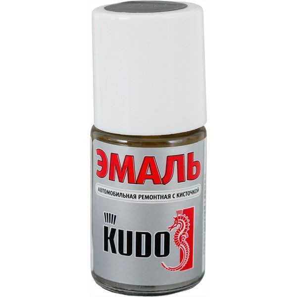 Эмаль автомобильная Kudo с кисточкой, цвет мокрый асфальт, 15 мл