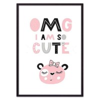 Постер Дом Корлеоне Медведь "34;OMG I "39;m so cute "34; 07-0599-50х70, 50х70 см