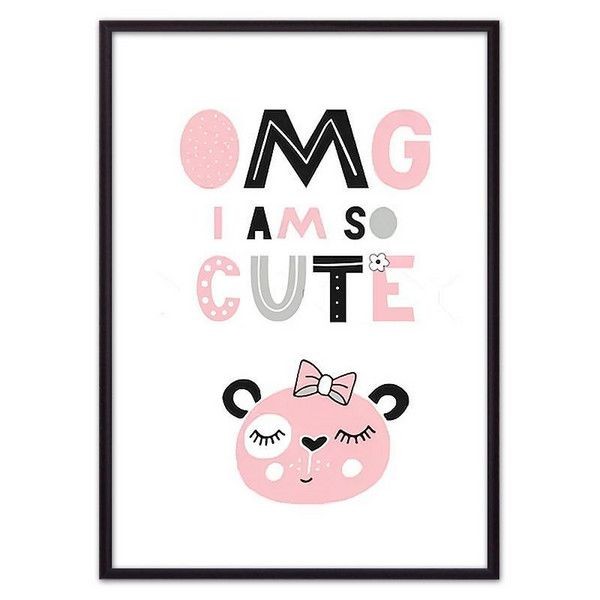 Постер Дом Корлеоне Медведь "34;OMG I "39;m so cute "34; 07-0599-50х70, 50х70 см
