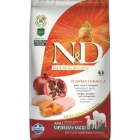 Сухой корм для собак средних и крупных пород FARMINA N&D Dog GF Pumpkin Chicken&Pomegranate Adult Medium&Maxi беззерновой Курица Гранат Тыква 2.5 кг