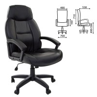 Кресло офисное Brabix Formula Ex-537, экокожа, черное, 531388