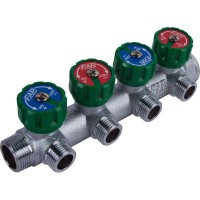 Коллектор Multifar с наружной резьбой на 4 выхода 3/4 "34;х1/2 "34;