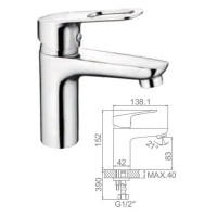 Смеситель для раковины Ledeme L1049