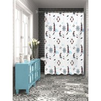 Шторка для ванной комнаты Bath Plus Homing lighthouses CH14014, 180х180 см