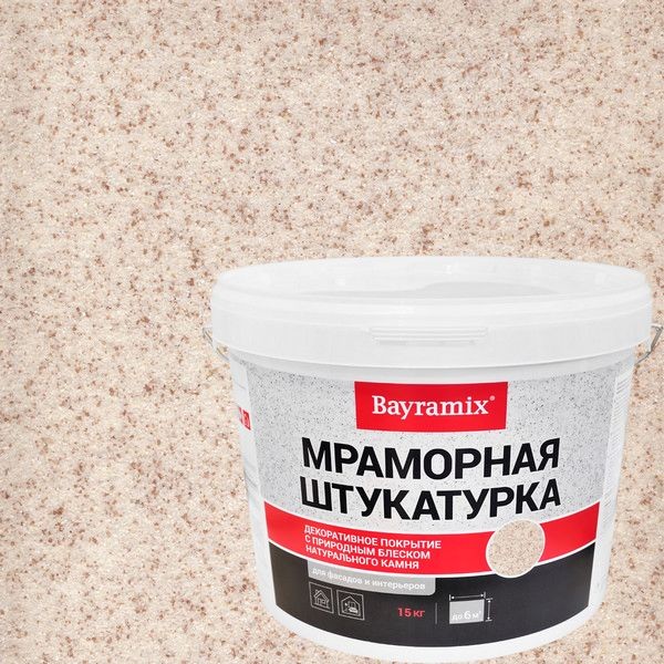 Штукатурка мраморная Bayramix «Kashmir White-N» 15 кг