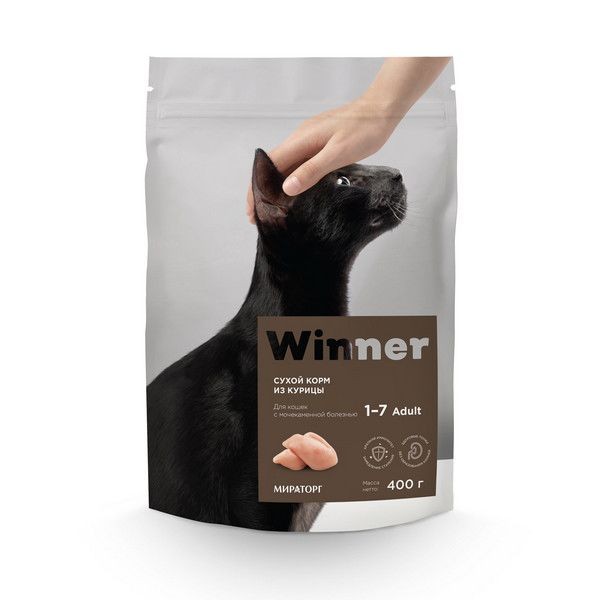 Сухой корм для кошек с мочекаменной болезнью WINNER полнорационный Курица 400 г