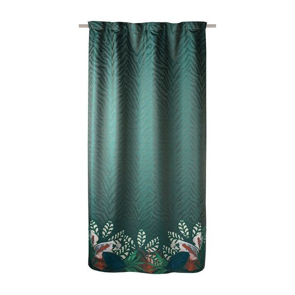Штора на ленте Shangri La 150x260 см цвет зелёный