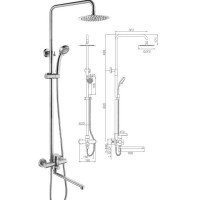 Душевая стойка Ledeme 1/5 L72403-2