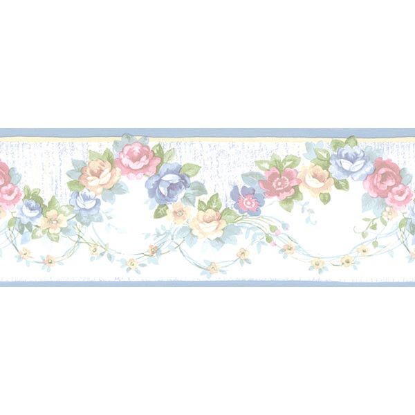 Обои виниловые Aura Little England II голубые 0.11 м PR79656