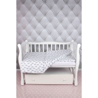 Комплект постельного белья AmaroBaby Baby Boom Облака в кроватку, бязь 3 предмета
