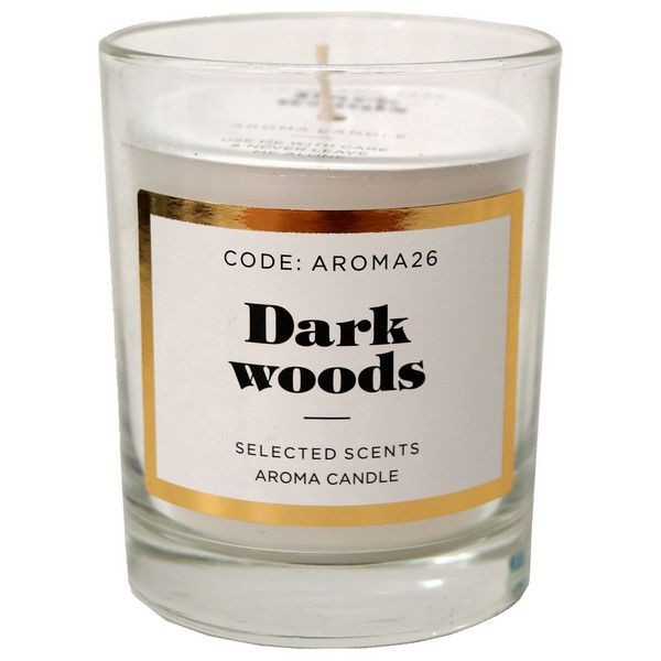 Свеча ароматическая «Dark wood» в стекле, цвет белый