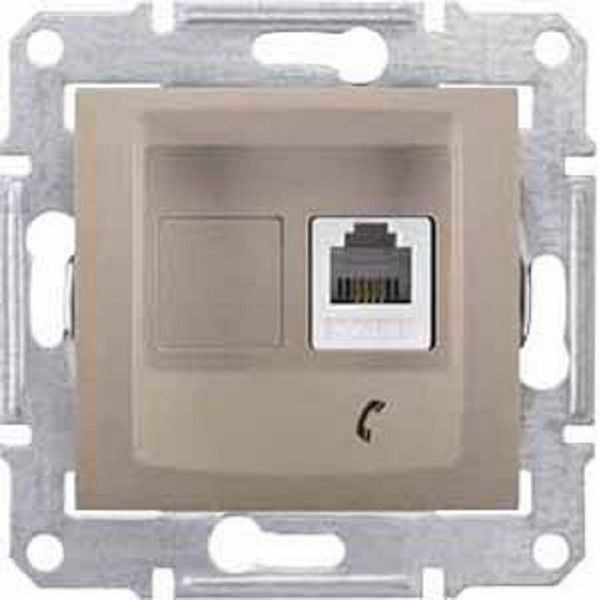 Розетка телефонная Schneider Electric SEDNA SDN4101168