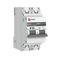 Выключатель автоматический EKF PROxima mcb4763-2-25B-pro 2Р 230В 25А