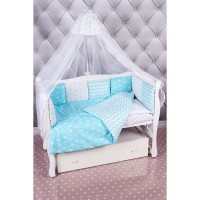 Комплект постельного белья AmaroBaby Royal Baby в кроватку, бязь 18 предметов