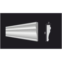 Молдинг стеновой Decor-Dizayn 161A 20х2000 мм дюропласт
