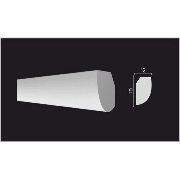 Молдинг потолочный Decor-Dizayn DD02 12х2000 мм дюропласт