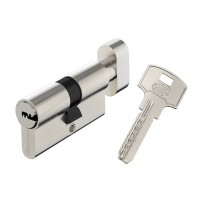 Цилиндр Standers TTAL1-3030NBCR, 30x30 мм, ключ/вертушка, цвет хром