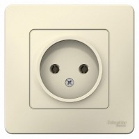 Розетка встраиваемая Schneider Electric Blanca без заземления, цвет молочный