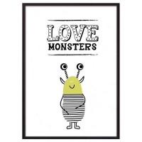 Постер Дом Корлеоне Монстр "34;Love monsters "34; 07-0641-30х40, 30х40 см