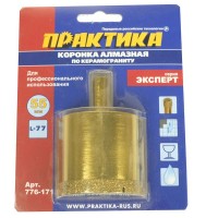 Коронка алмазная ПРАКТИКА Эксперт 55мм 776-171