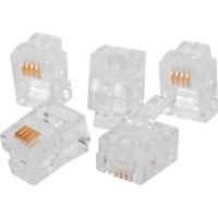 Коннектор RJ-11 (6P4C) 5 шт. цвет прозрачный