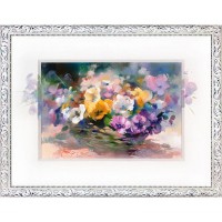 Картина на холсте Русская Коллекция Фиалки ХВ-х72, 68х88 см