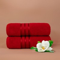 Набор банных полотенец Harmonika цвет: красный (70х130 см - 4 шт) br35824