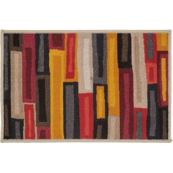 Коврик Ctim «Стелла» 60x40 см, нейлон, цвет жёлтый/оранжевый