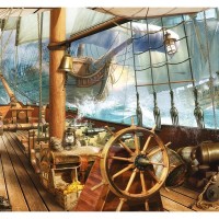 Фотообои 3D Flizart «Пиратский бой», флизелиновые, 300x280 см