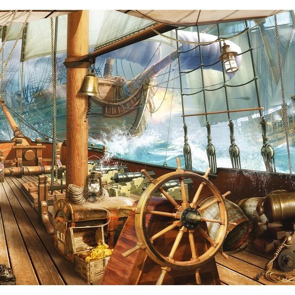 Фотообои 3D Flizart «Пиратский бой», флизелиновые, 300x280 см