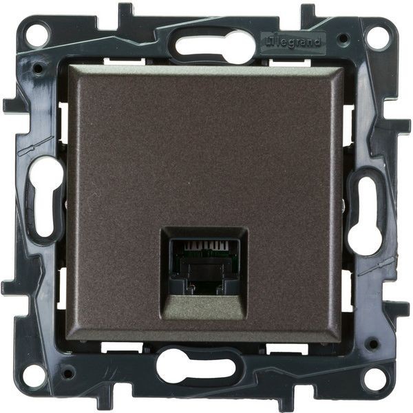 Розетка компьютерная встраиваемая Legrand Structura RJ45, UTP cat 5, цвет магнезиум