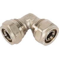 Угол обжимной Valtec, 20 мм, никелированная латунь VTm.351.N.002020