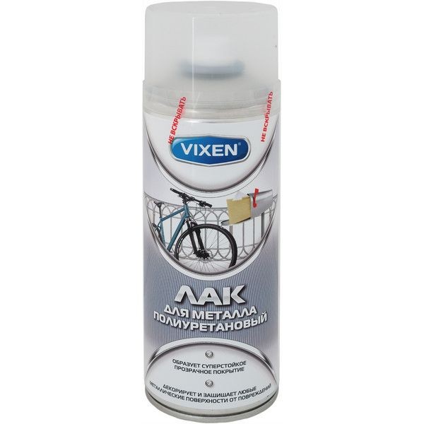 Лак аэрозольный полиуретановый Vixen для металла 276 г